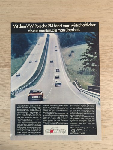 Porsche 914 werbung flyer - 914,