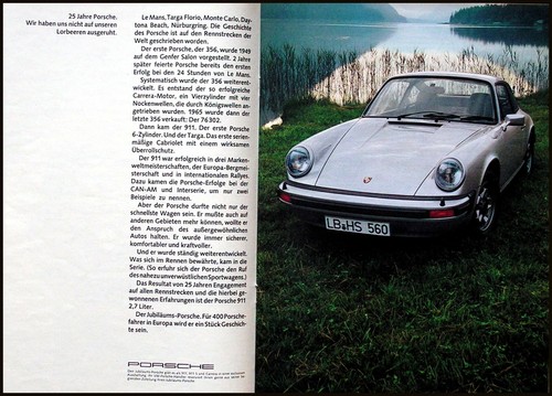 Porsche 911 originale werbung - 911,,