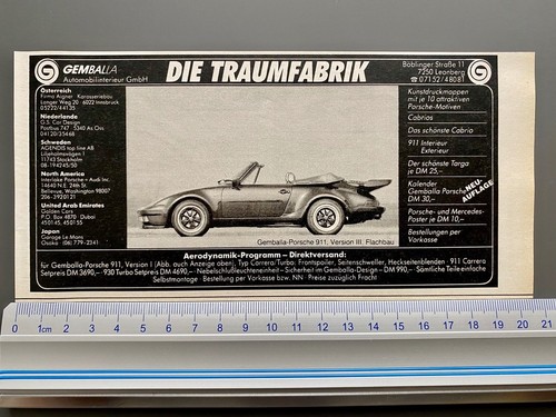 1985 gemballa porsche 911 - gemballa,
