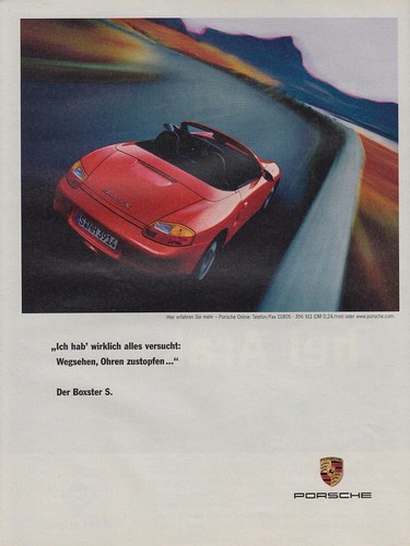 Porsche boxster reklame - porsche,