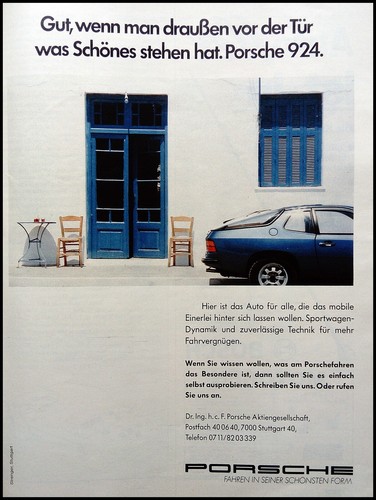 Porsche 924 originale werbung - porsche,