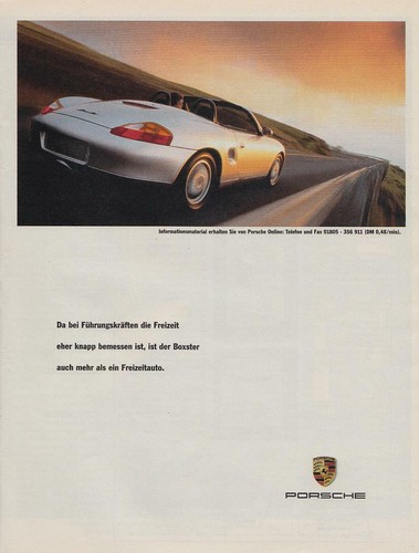 Porsche boxster reklame - porsche,