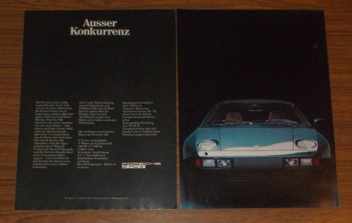 Seltene werbung porsche 928 - seltene,