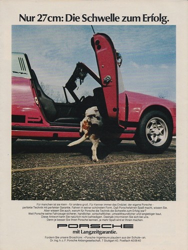 Porsche werbung reklame - werbung,