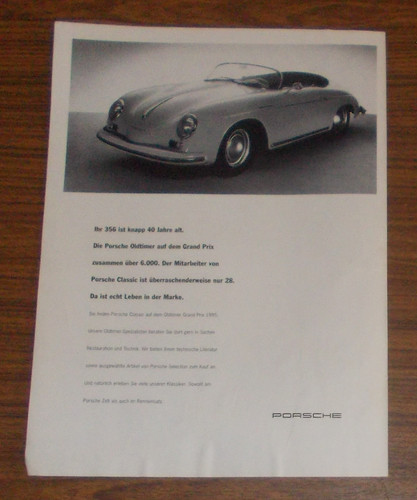 Seltene werbung porsche 356 - seltene,