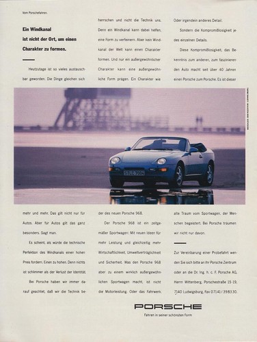 Porsche 968 cabrio reklame - 968,