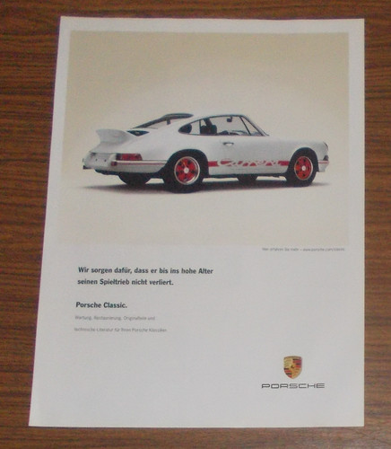 Seltene werbung porsche - werbung,